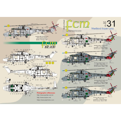 [FCM] Decalque 032-31 Westland Super Lynx Escala 1/32