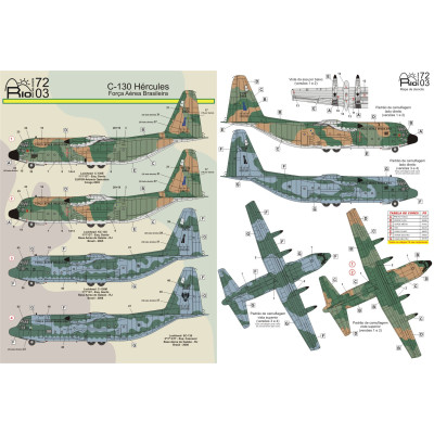 [RIO DECALQUES] Decalque 072-03 C-130 Hercules Escala 1/72