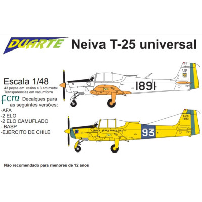 [DUARTE] Neiva T-25 Universal Escala 1/48 - Resina