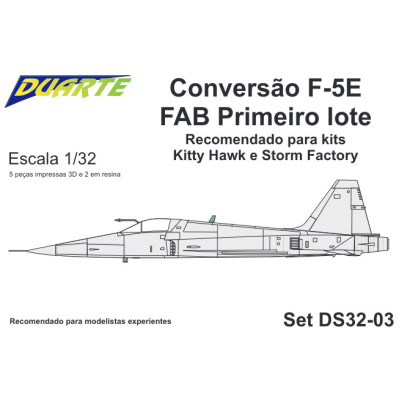 [DUARTE] Set de Conversão F-5E Tiger II FAB Primeiro Lote Escala 1/32 - Resina