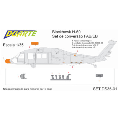 [DUARTE] Set de Conversão H-60L BlackHawk FAB Escala 1/35 - Resina