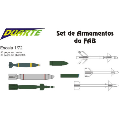 [DUARTE] Set armamentos FAB Escala 1/72 - Resina