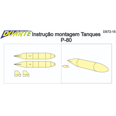 [DUARTE] Set Tanques P-80 Escala 1/72 - Resina