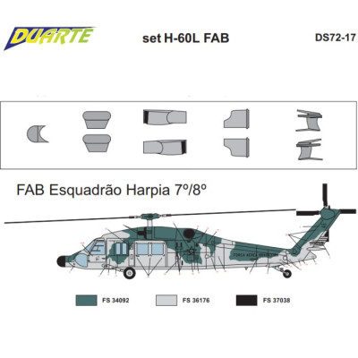 [DUARTE] Set de conversão H-60L BlackHawk FAB Escala 1/72 - Resina