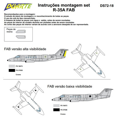 [DUARTE] Set de conversão R-35A FAB Escala 1/72 - Resina