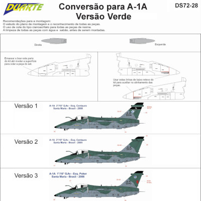 [DUARTE] Canhões para AMX A-1A Versão Verde Escala 1/72 - Resina