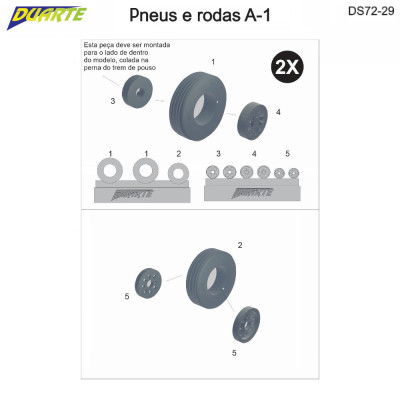 [DUARTE] Set de rodas para AMX A-1 Escala 1/72 - Resina