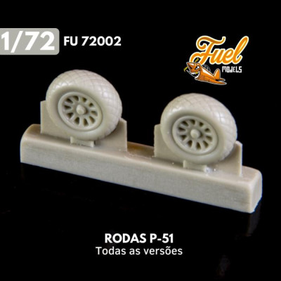 [FUEL MODELS] Set de Rodas para P-51 Mustang Escala 1/72 - Resina