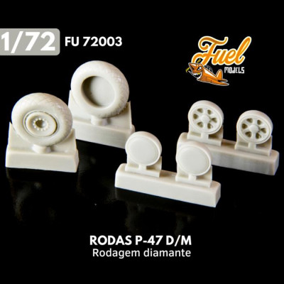 [FUEL MODELS] Set de Rodas Para P-47 Thunderbolt Escala 1/72 - Resina