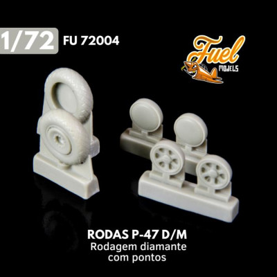 [FUEL MODELS] Set de Rodas Para P-47 Thunderbolt Escala 1/72 - Resina