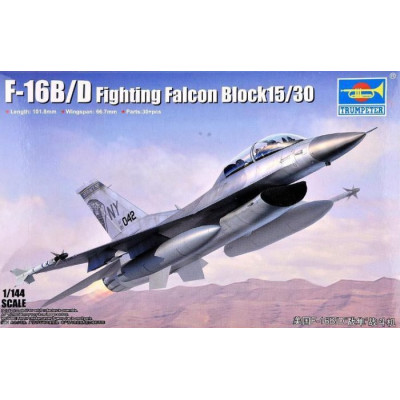 [TRUMPETER] General Dynamics F-16B/D Fighting Falcon Block 15/30 Escala 1/144