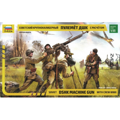 [ZVEZDA] Soviet DShK Machine Gun with Crew WWII Escala 1/35