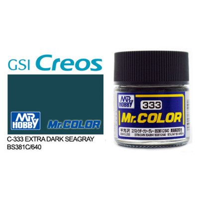 [GUNZE] Mr. Color C333 Extra Dark Seagray BS381C/640 10ml