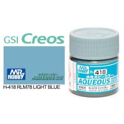 [GUNZE] Aqueous Hobby Color H418 RLM 78 Light Blue 10ml