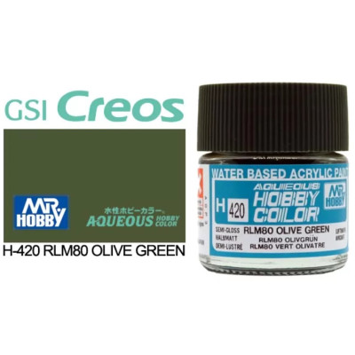 [GUNZE] Aqueous Hobby Color H420 RLM 80 Olive Green 10ml