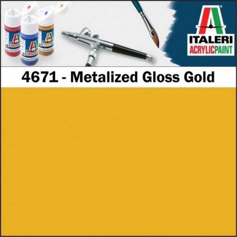 Italeri acrylic paint gold glossy 20ml 4671