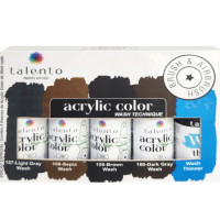 [TALENTO] Acrylic Color Wash Technique Set